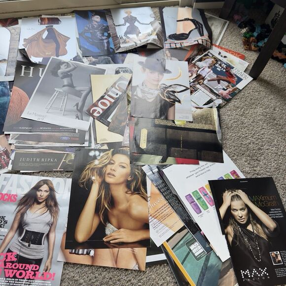 Mixed Media Vintage Magazine Print Ads Poster Wall Art Sexy Models Designer LOT - Picture 9 of 16